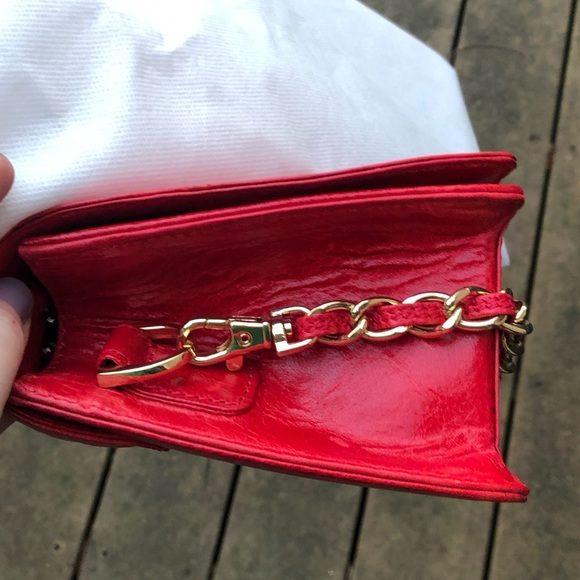 AY LAZZARO NWT — shoulder purse/bag-red leather - Picture 6 of 7